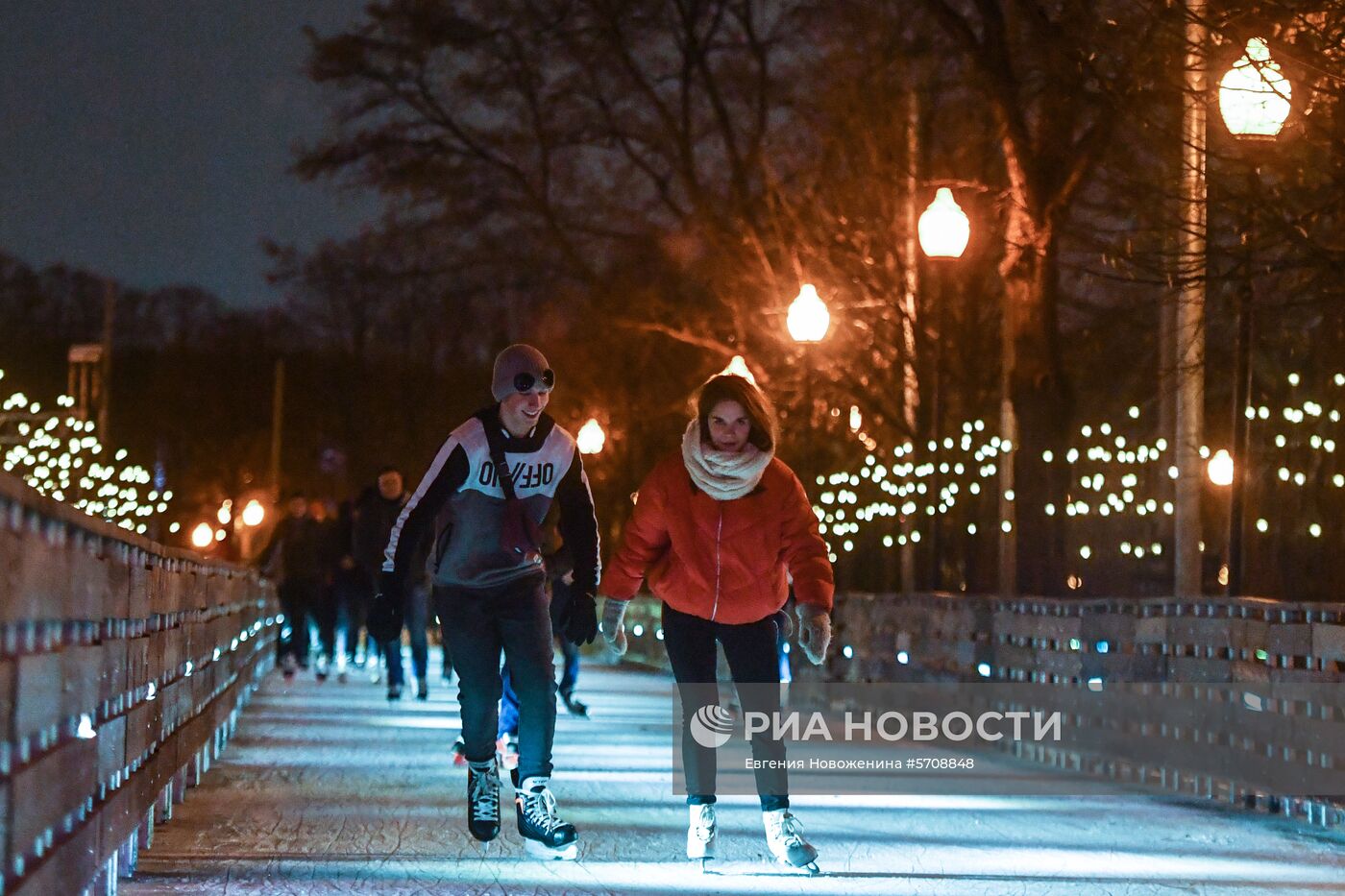 Открытие катка в Парке Горького