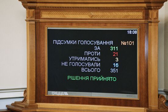 Заседание Верховной рады Украины