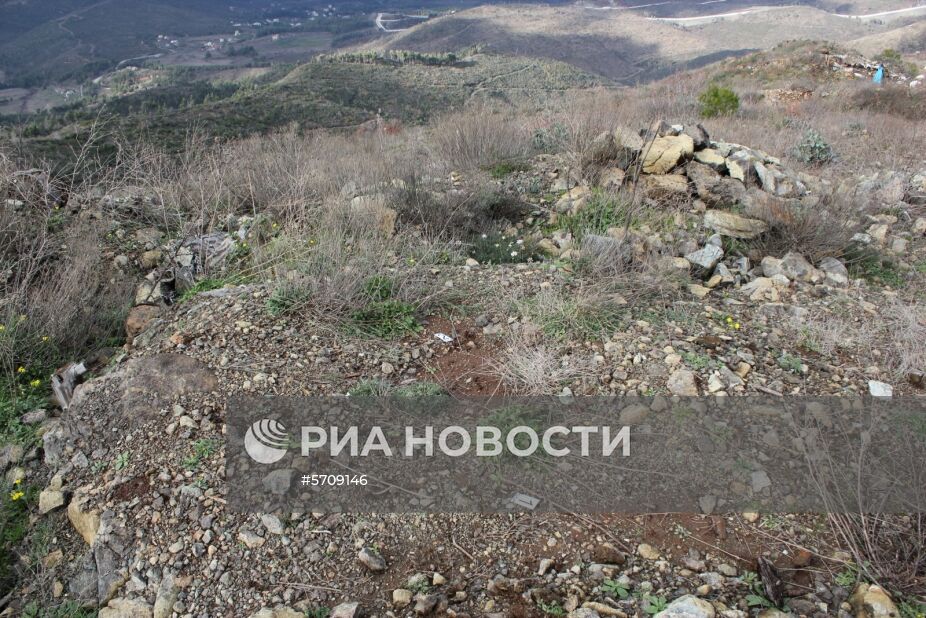 Место крушения самолета Су-24М и вертолета спасательной группы в Сирии