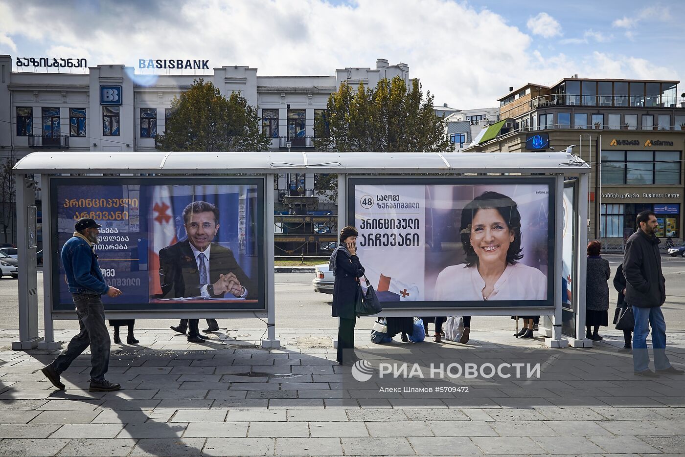  Предвыборная агитация на улицах Тбилиси