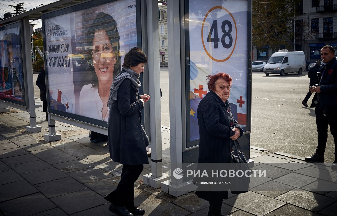  Предвыборная агитация на улицах Тбилиси