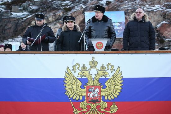 Отряд кораблей Северного флота во главе с крейсером "Маршал Устинов" прибыл в Североморск