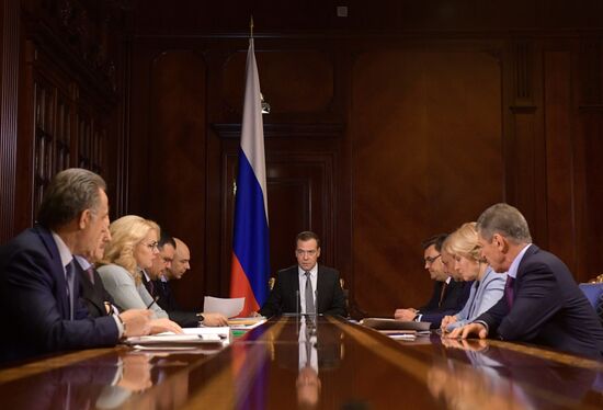  Премьер-министр РФ Д. Медведев провел совещание с вице-премьерами РФ
