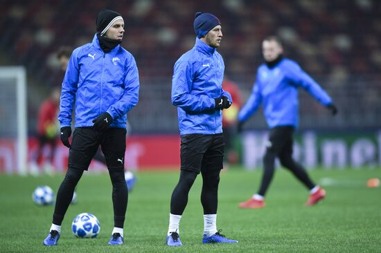 Футбол. Лига чемпионов. Тренировка ФК "Виктория"