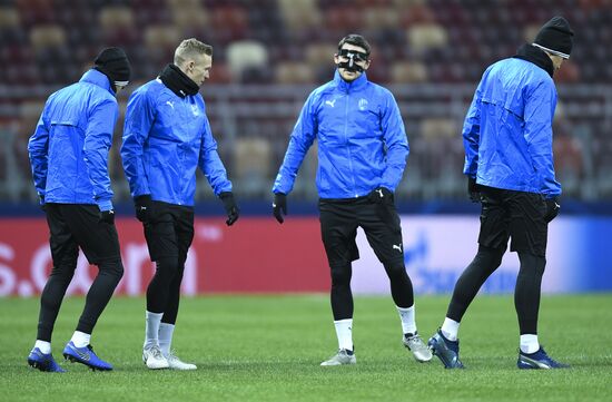 Футбол. Лига чемпионов. Тренировка ФК "Виктория"