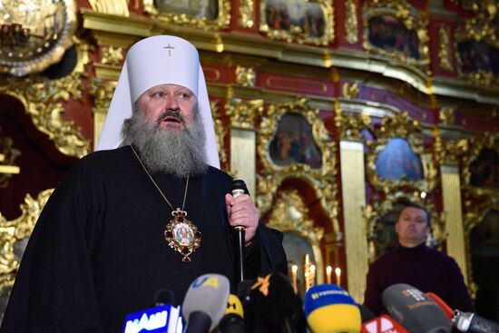 Брифинг митрополита УПЦ Павла после обыска СБУ