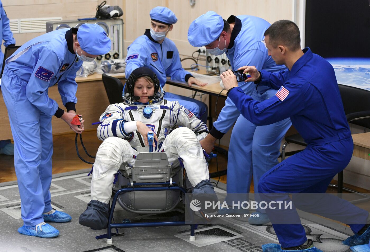 Старт РН "Союз-ФГ" с кораблем "Союз МС-11" с космодрома Байконур