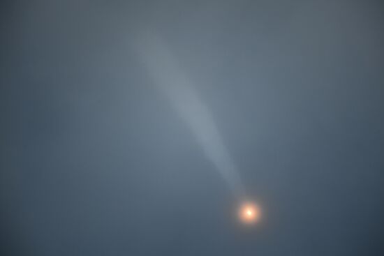 Старт РН "Союз-ФГ" с кораблем "Союз МС-11" с космодрома Байконур