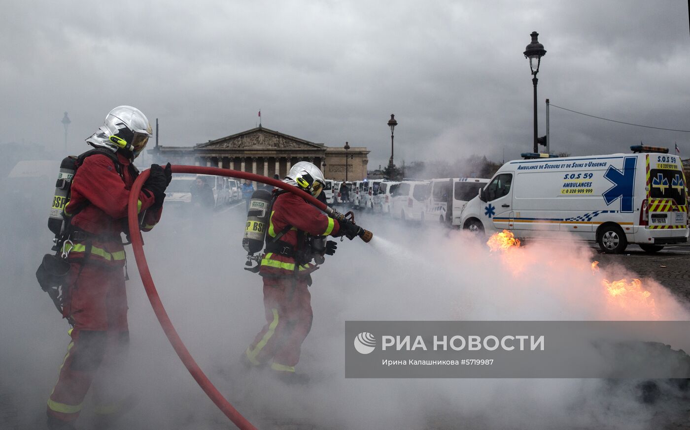 Забастовка работников скорой помощи в Париже