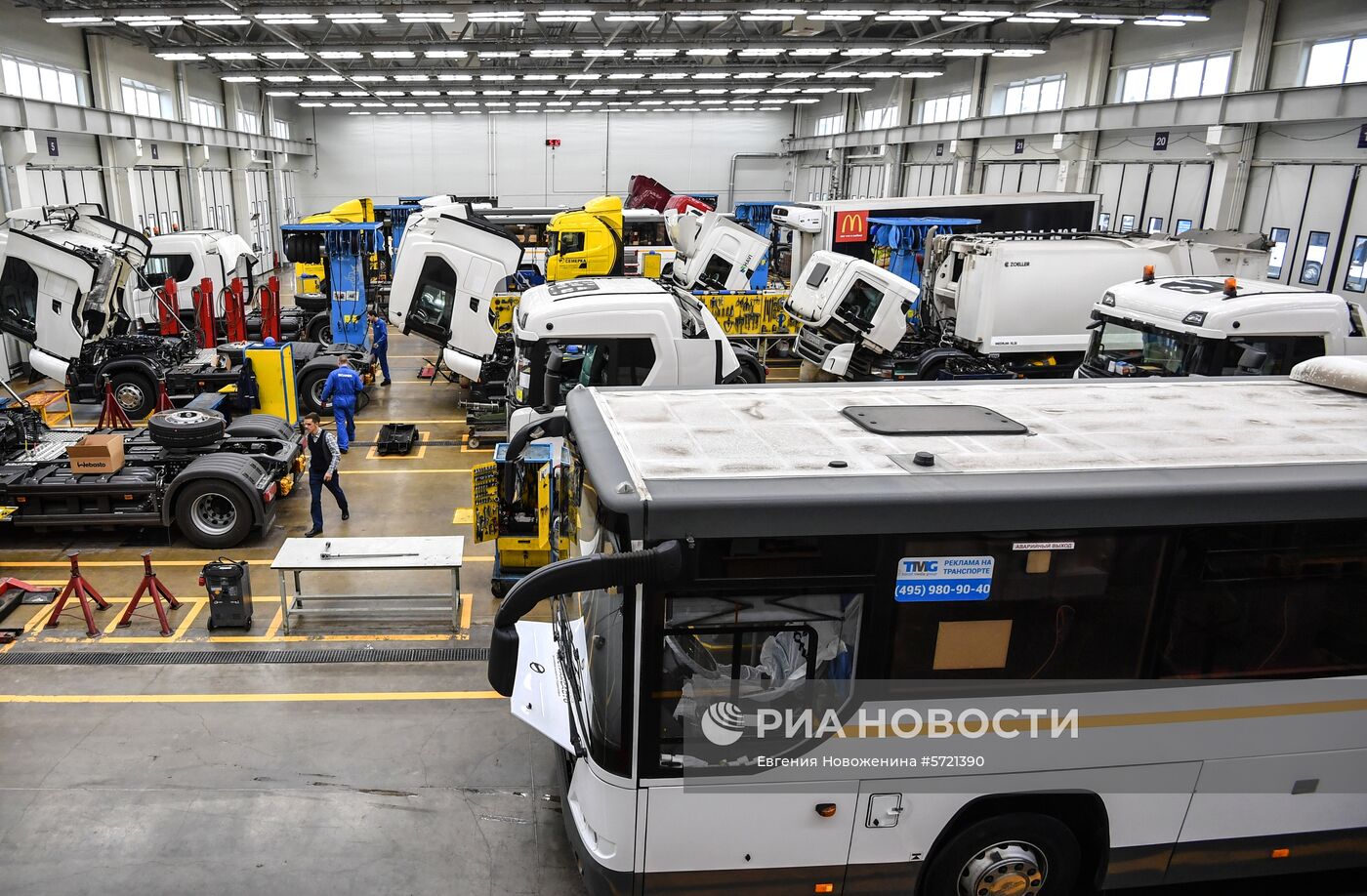 Обслуживание автобусов Мострансавто в сервисном центре "Скания"