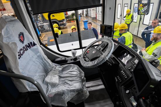 Обслуживание автобусов Мострансавто в сервисном центре "Скания"