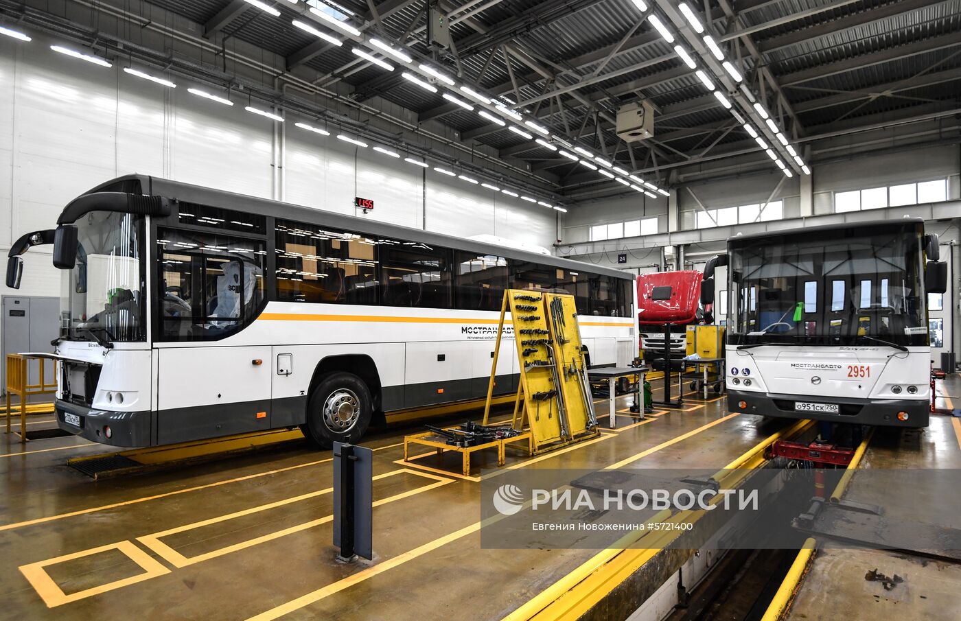 Обслуживание автобусов Мострансавто в сервисном центре "Скания"