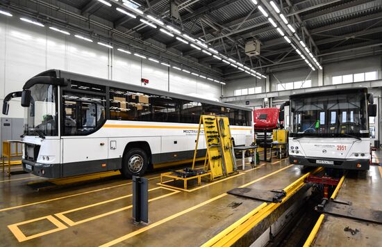 Обслуживание автобусов Мострансавто в сервисном центре "Скания"