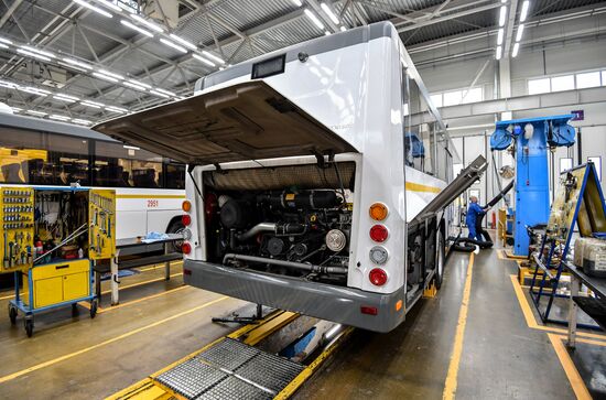 Обслуживание автобусов Мострансавто в сервисном центре "Скания"