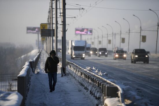 Морозы в Новосибирске