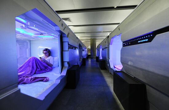 Капсульный отель Aerosleep в аэропорту Пулково