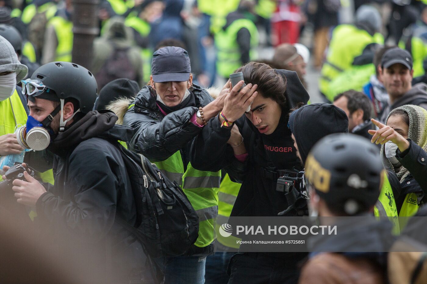 Акция протеста автомобилистов в Париже