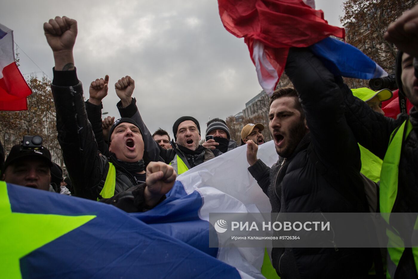 Акция протеста автомобилистов в Париже