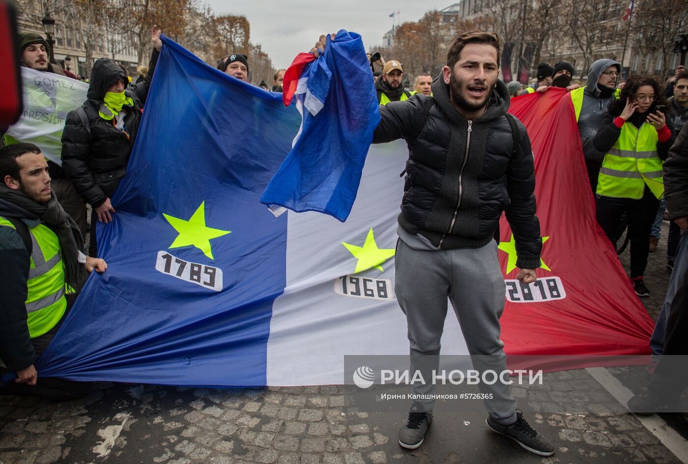 Акция протеста автомобилистов в Париже