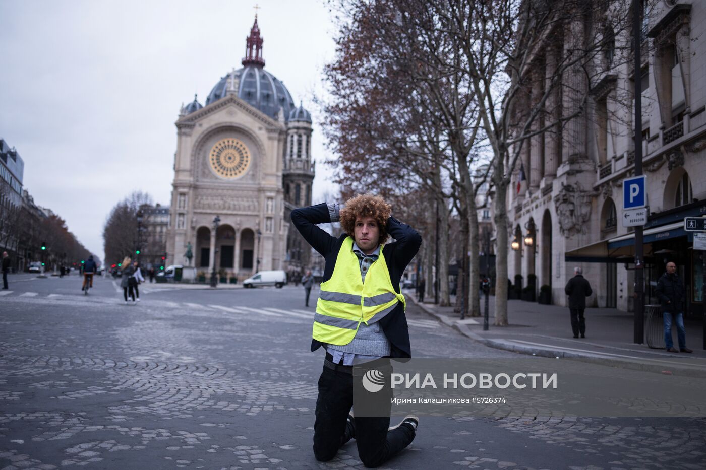 Акция протеста автомобилистов в Париже