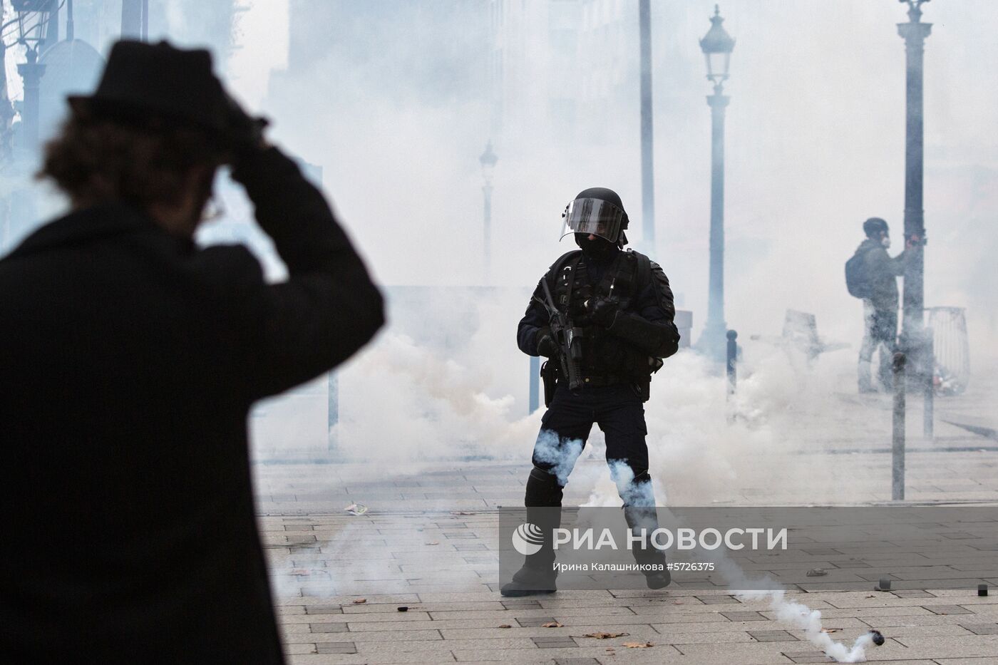 Акция протеста автомобилистов в Париже