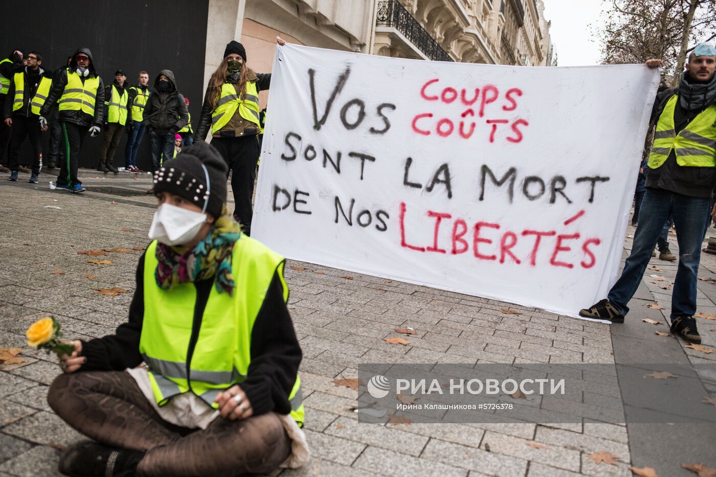 Акция протеста автомобилистов в Париже