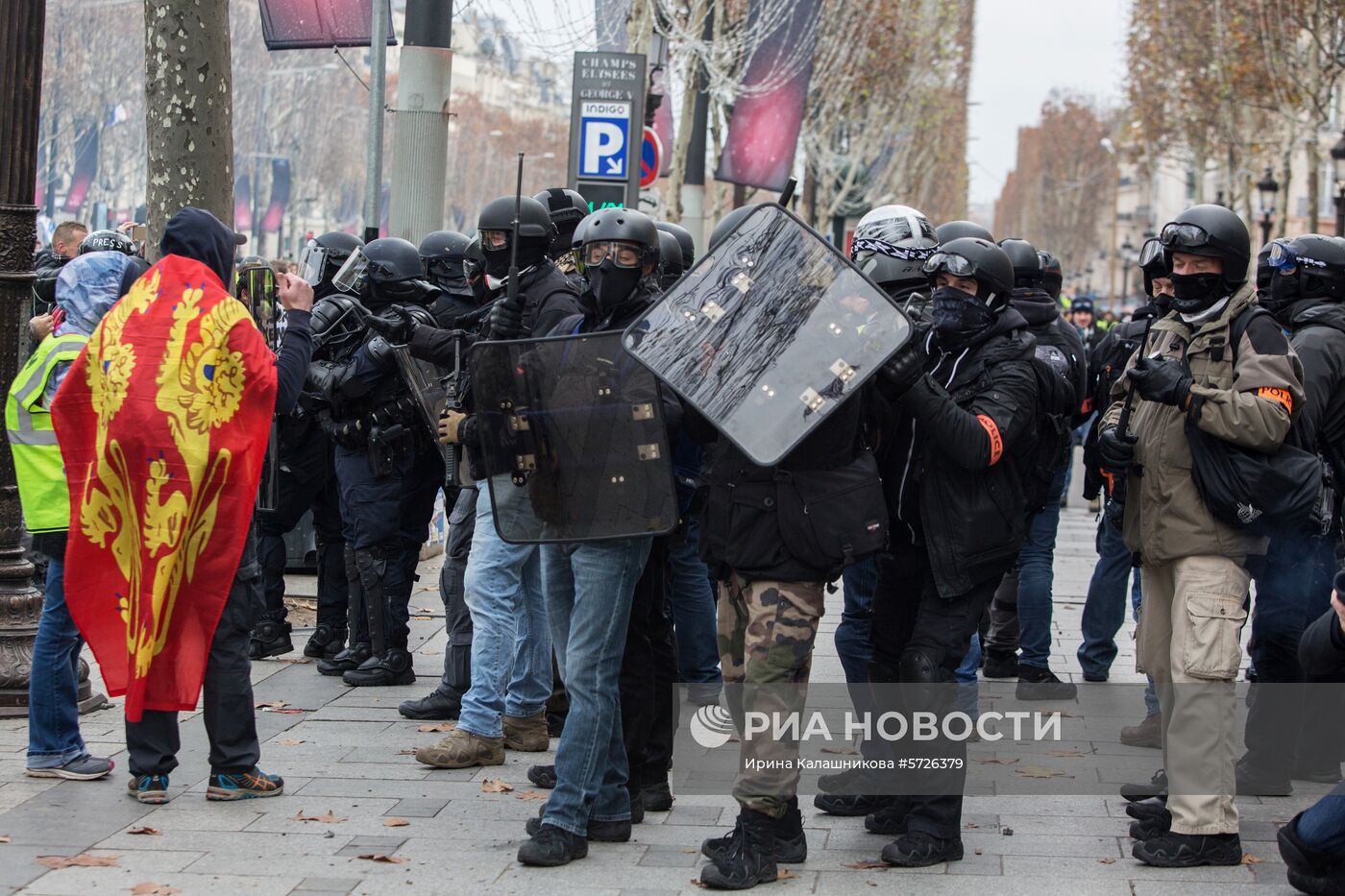Акция протеста автомобилистов в Париже