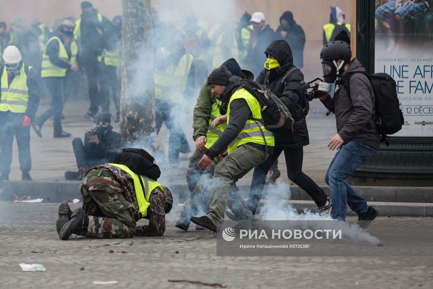 Акция протеста автомобилистов в Париже