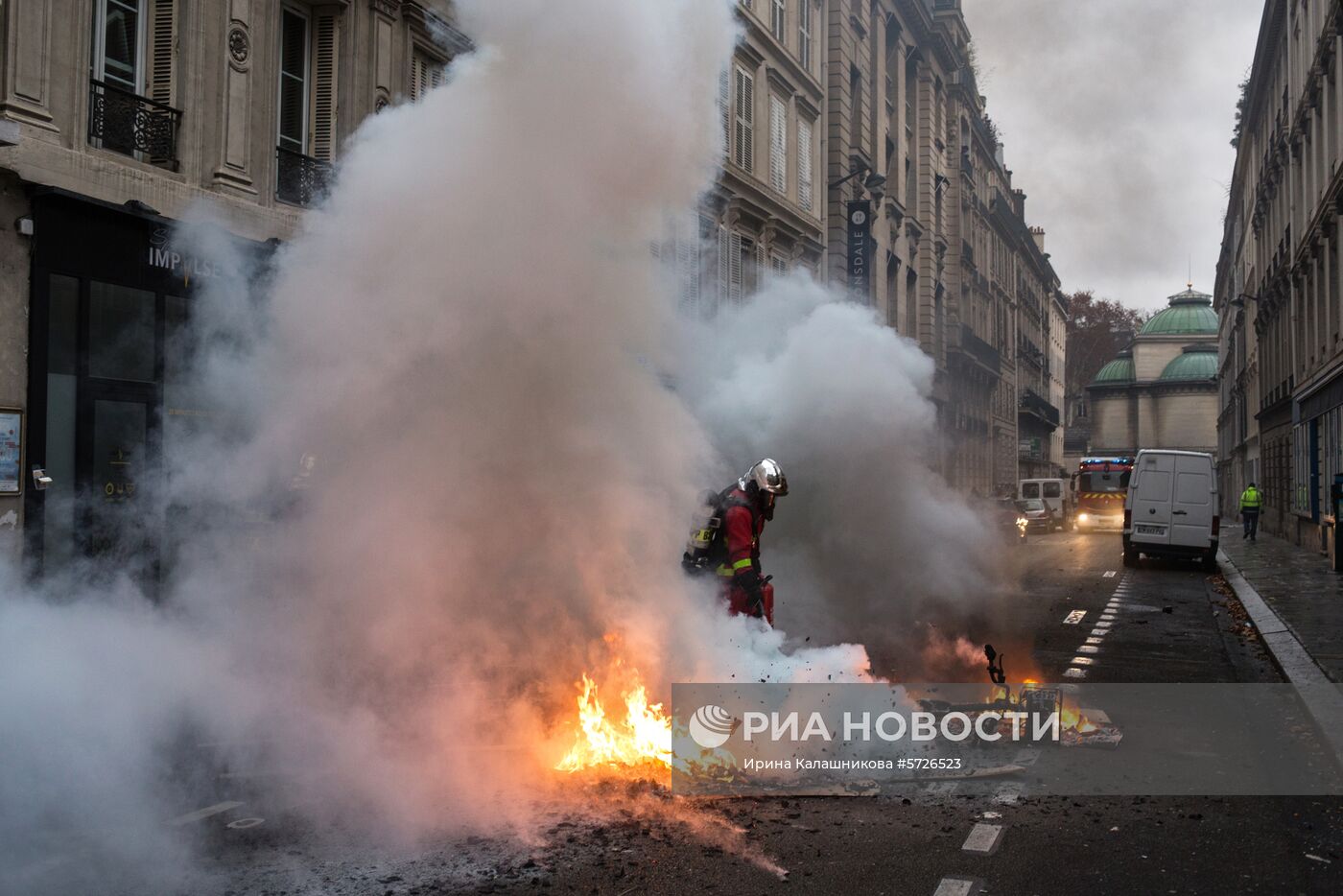 Акция протеста автомобилистов в Париже