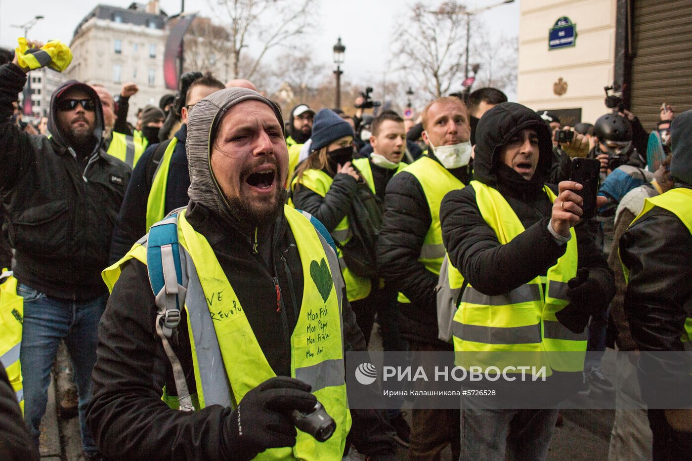 Акция протеста автомобилистов в Париже