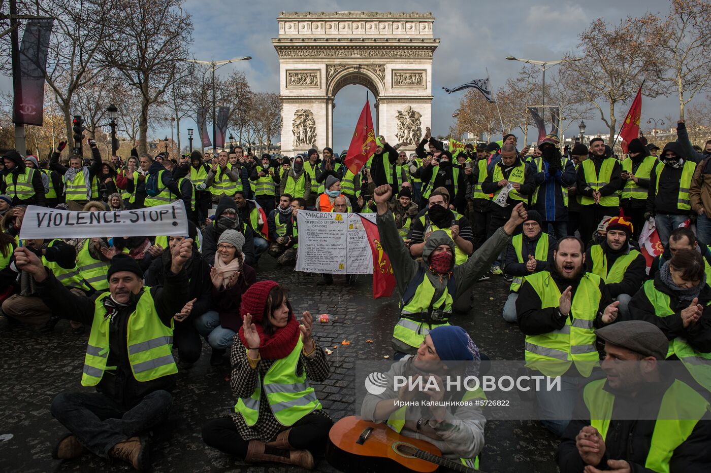 Акция протеста автомобилистов в Париже