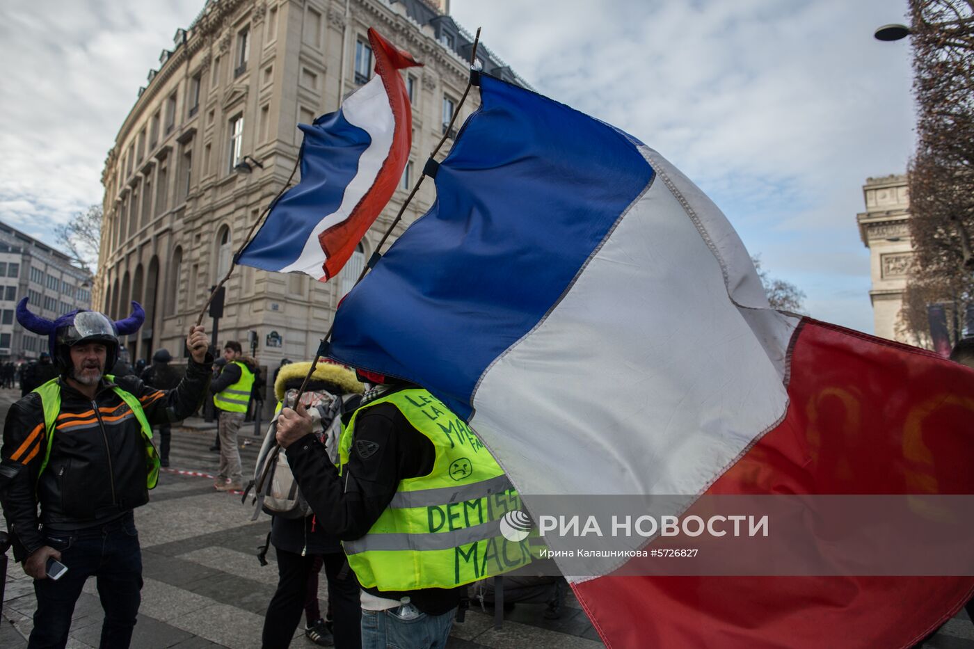 Акция протеста автомобилистов в Париже