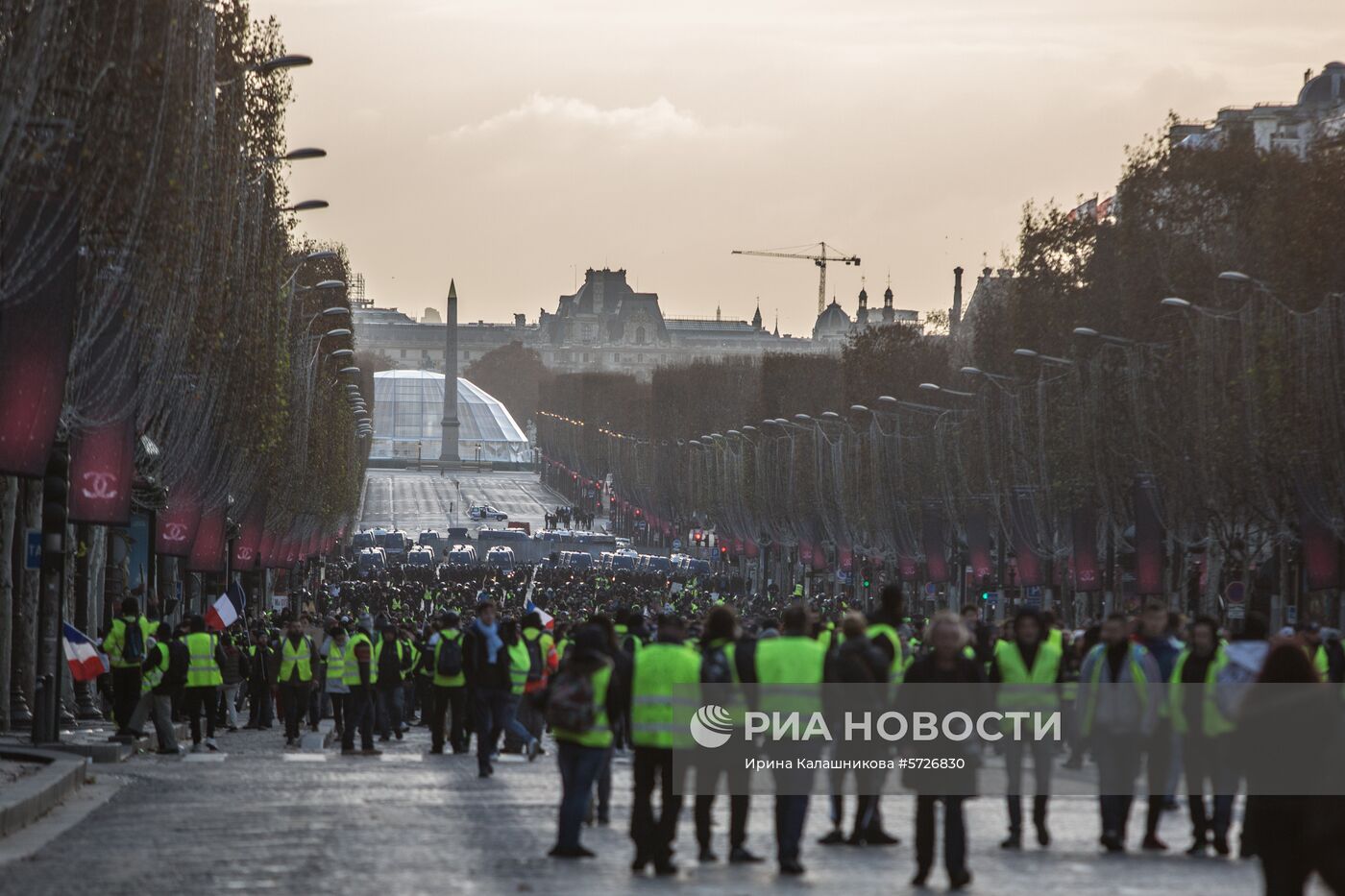 Акция протеста автомобилистов в Париже