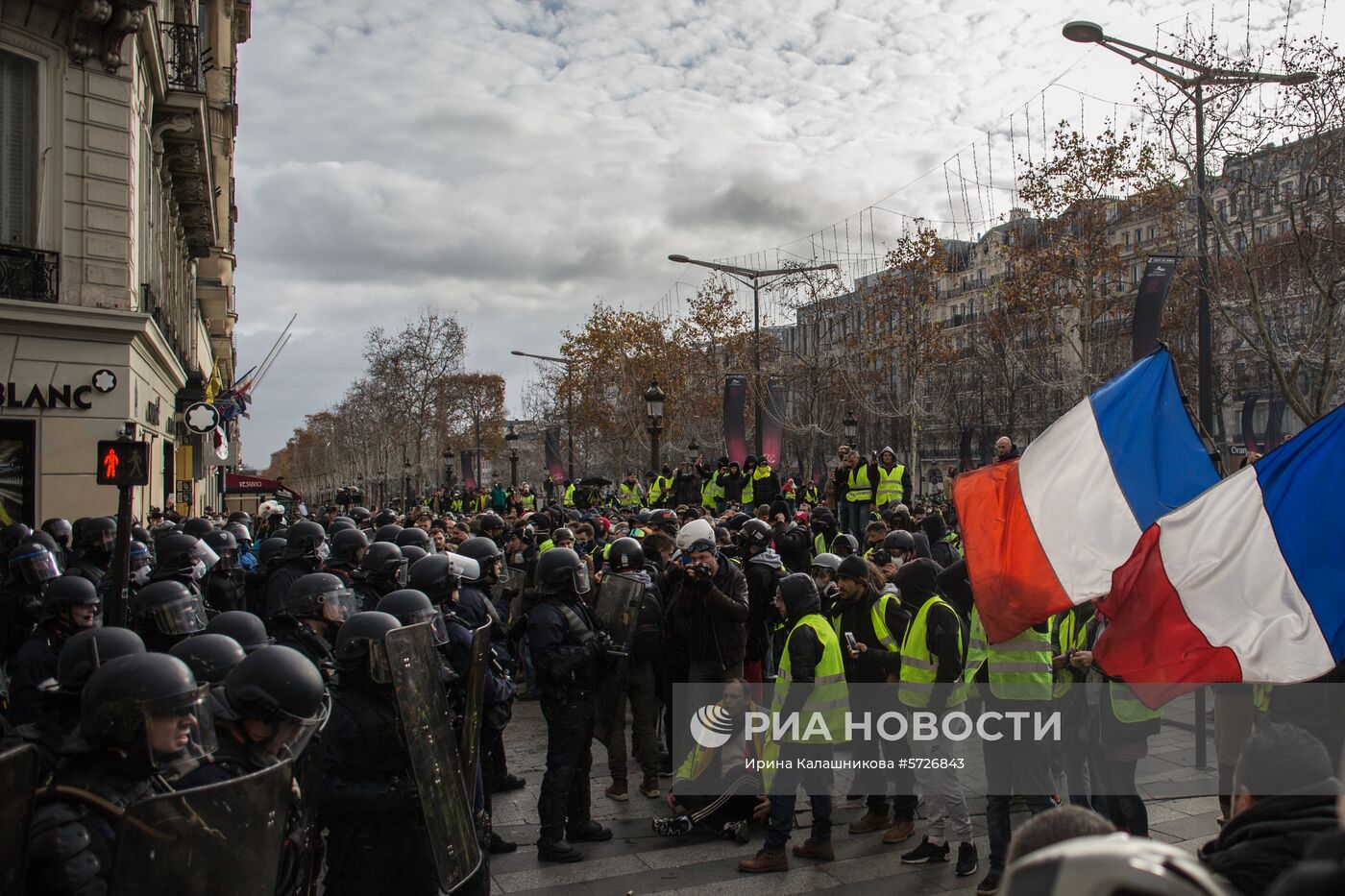 Акция протеста автомобилистов в Париже