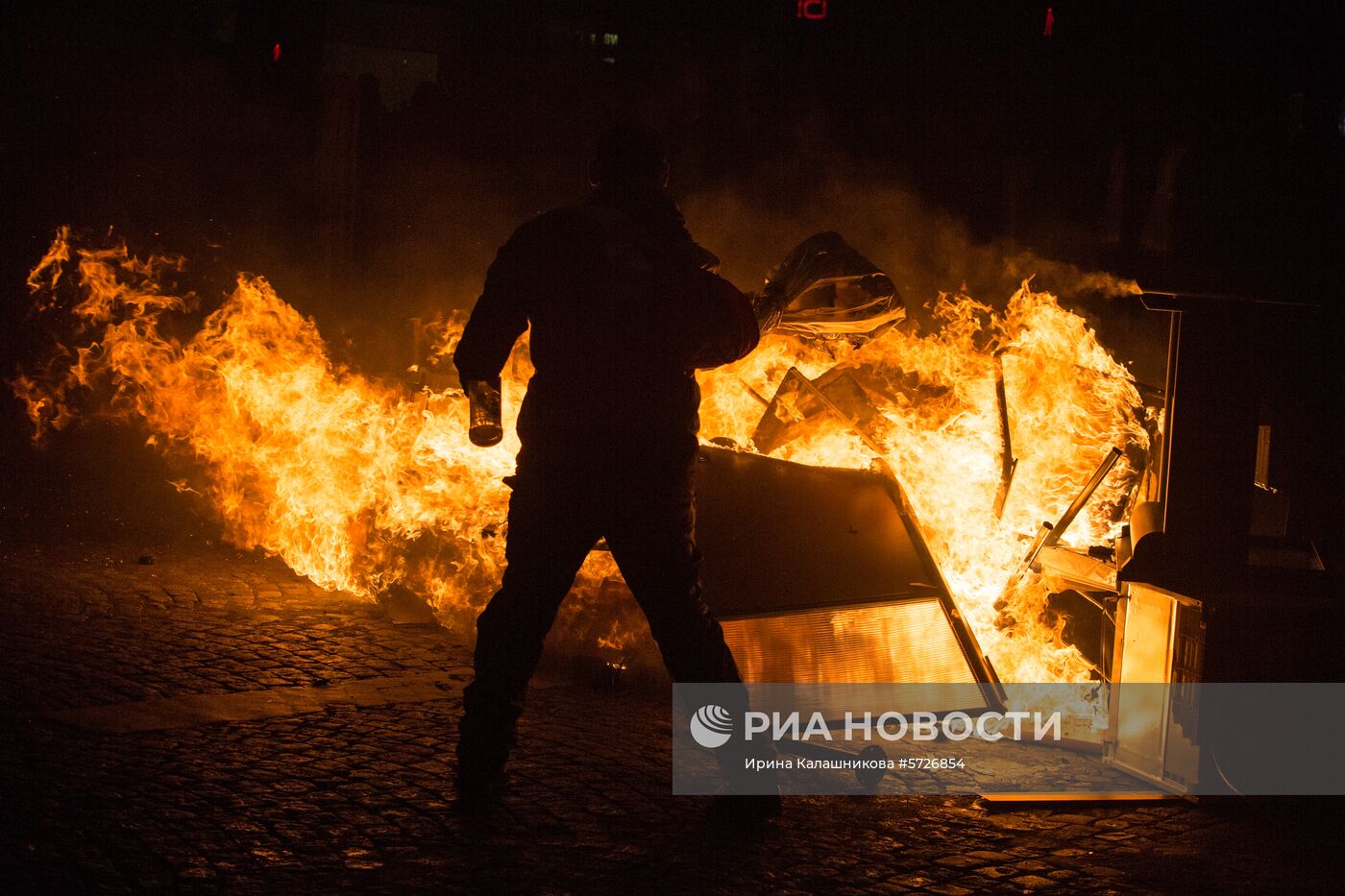 Акция протеста автомобилистов в Париже