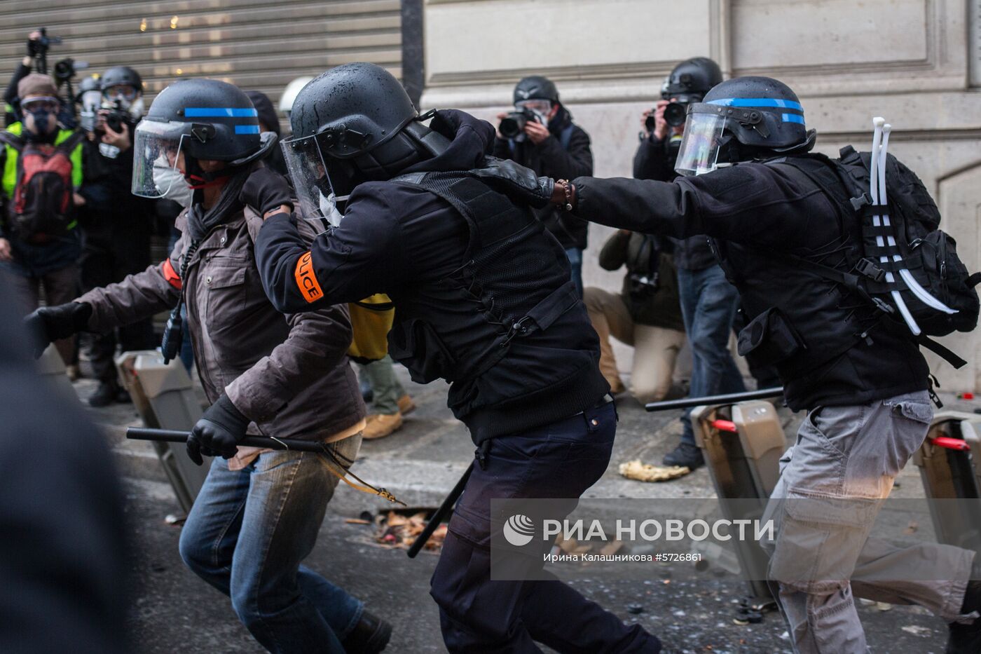 Акция протеста автомобилистов в Париже