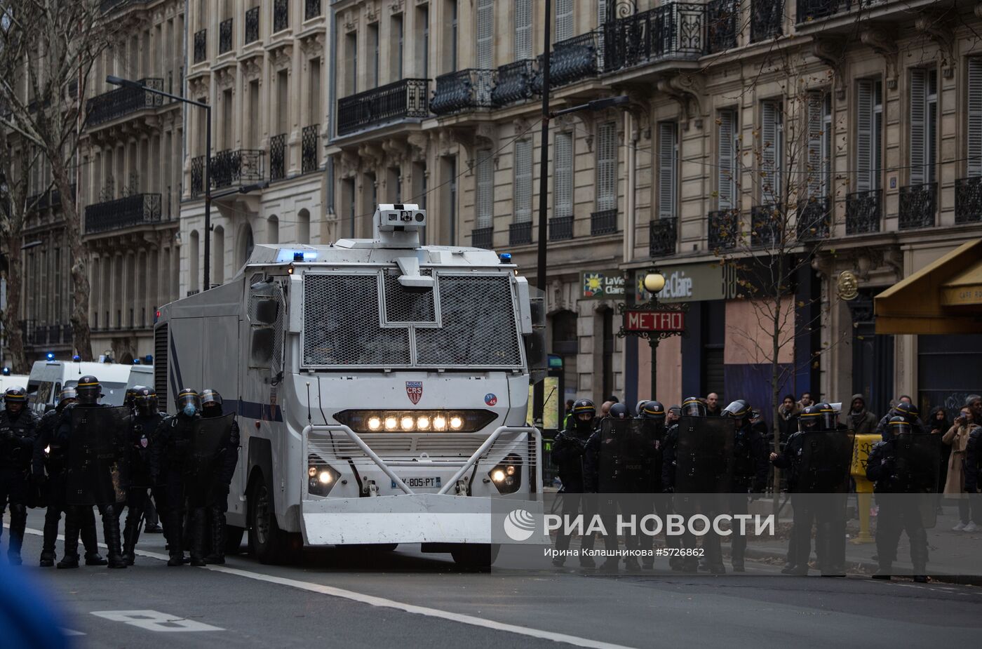 Акция протеста автомобилистов в Париже
