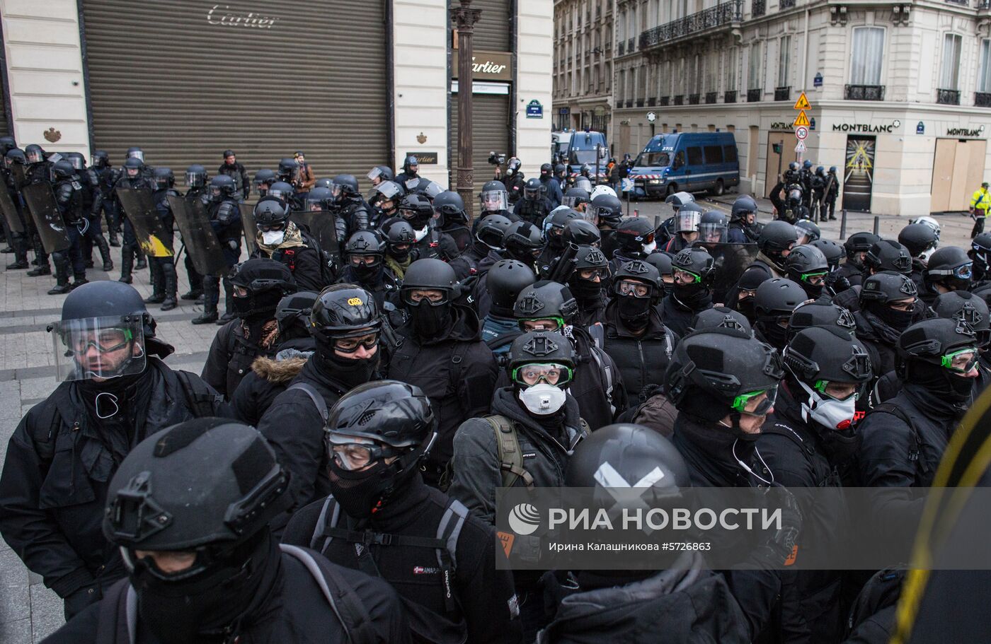 Акция протеста автомобилистов в Париже
