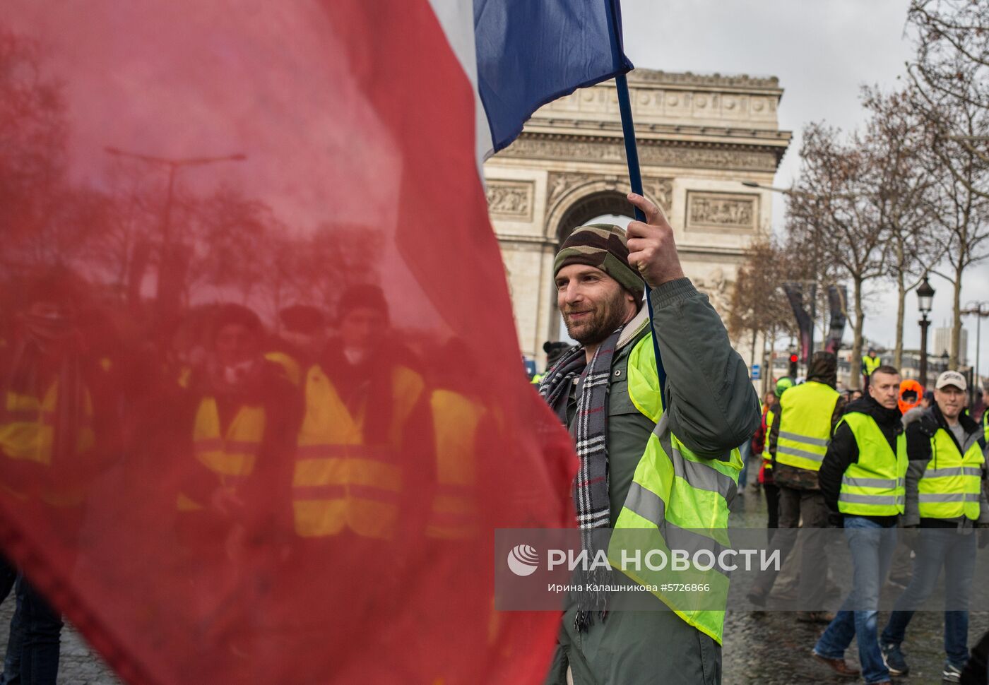 Акция протеста автомобилистов в Париже