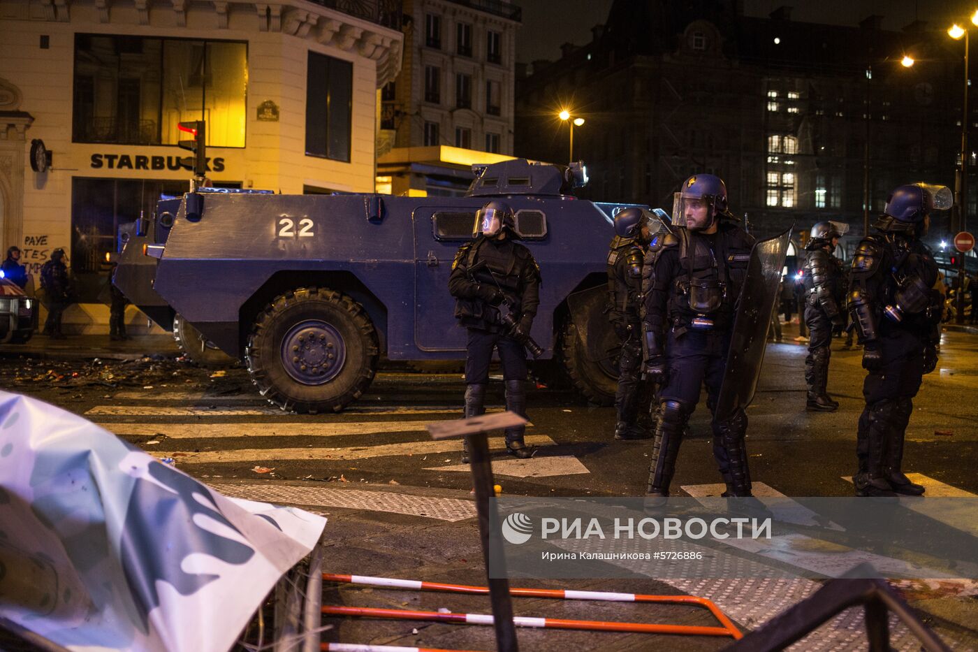 Акция протеста автомобилистов в Париже