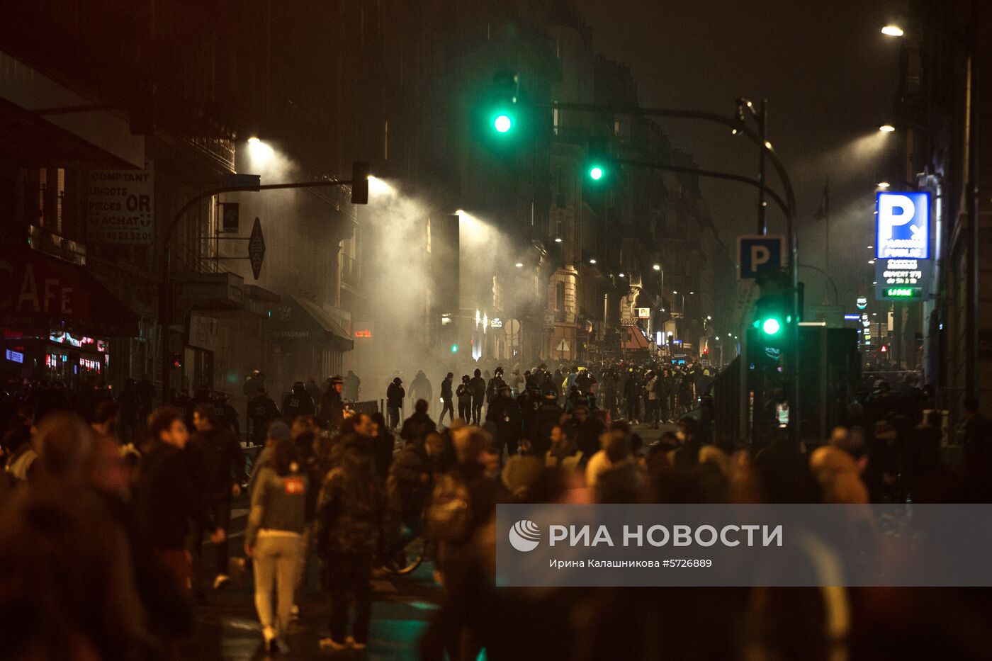 Акция протеста автомобилистов в Париже