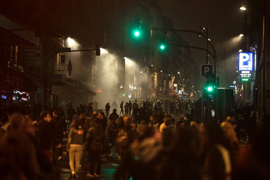 Акция протеста автомобилистов в Париже