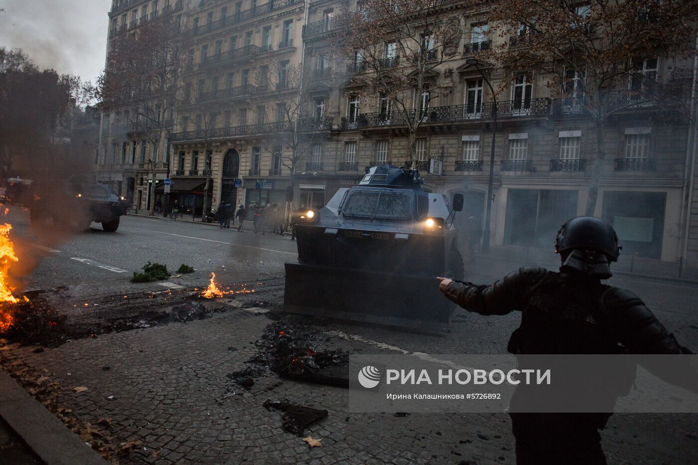 Акция протеста автомобилистов в Париже