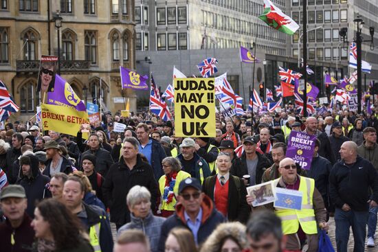 Акция в поддержку Brexit в Лондоне