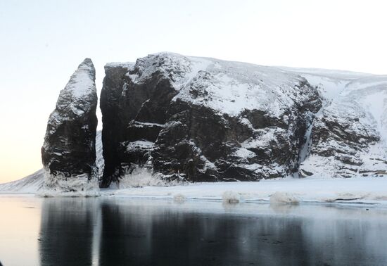 Зимняя охота на нерпу на Чукотке