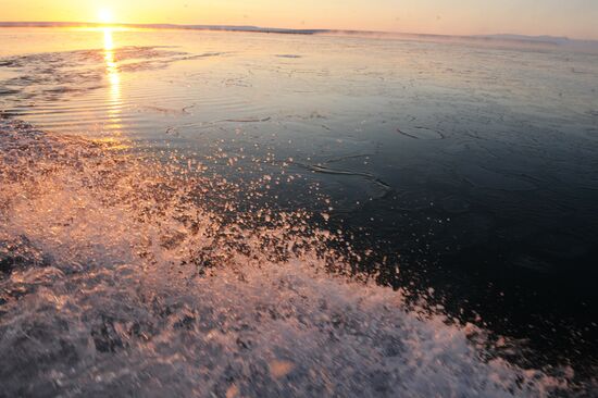 Зимняя охота на нерпу на Чукотке