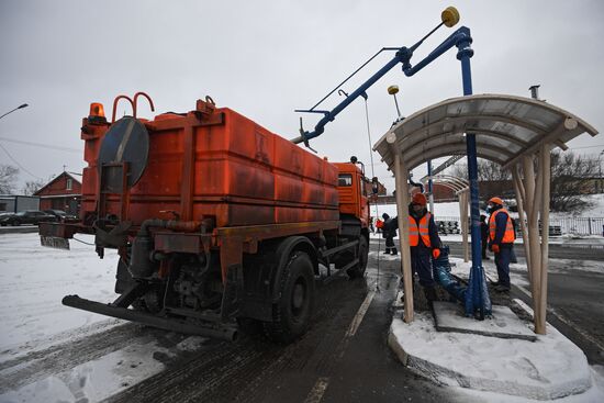 Склад противогололедных материалов в Москве