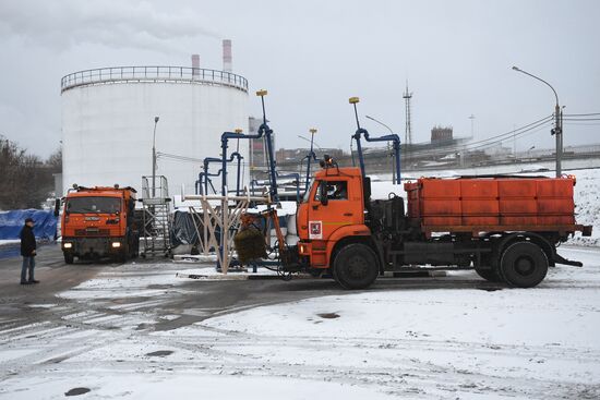 Склад противогололедных материалов в Москве