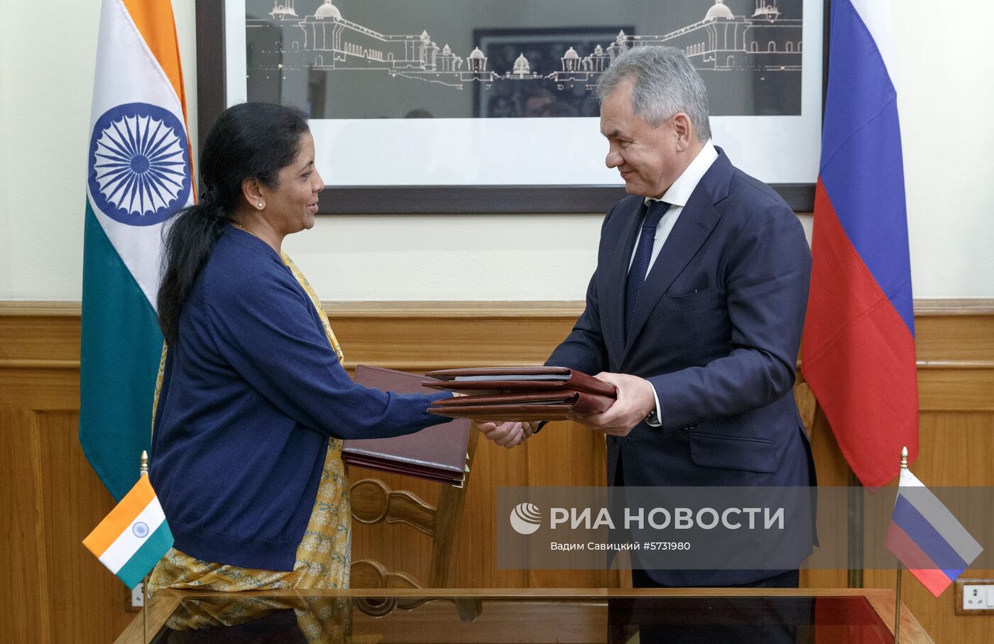 Рабочий визит Министра обороны РФ С. Шойгу в Индию