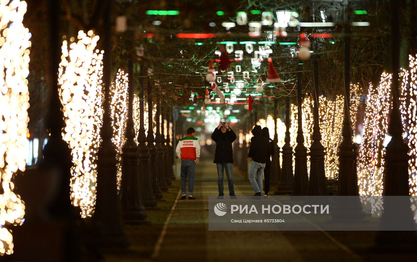 Новогоднее украшение Грозного